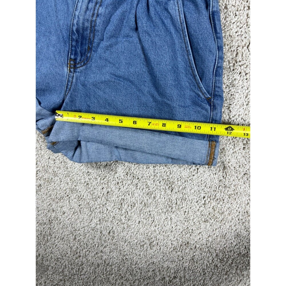 Forever21 Jean Shorts Women Blue Denim High Paperbag Waist Casual Bottoms size29 - Picture 4 of 7